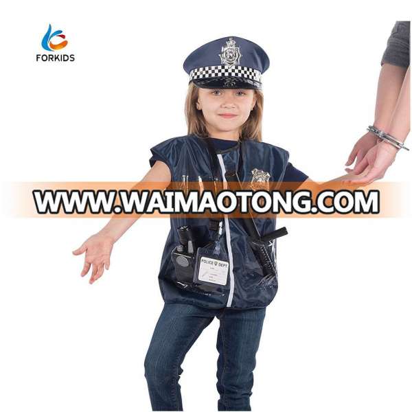 12pcs police costume for child,kids police role play set stock in carrying bag